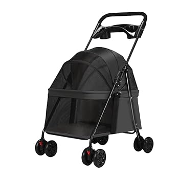 Amazon.co.jp: Bitcuem ペットカート 犬 バギー 4輪 犬用カート